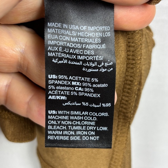 Chicos Travelers Wome's Long Sleeve Tunic Top 20/22 Slinky Tan USA Made Comfort - Picture 6 of 10